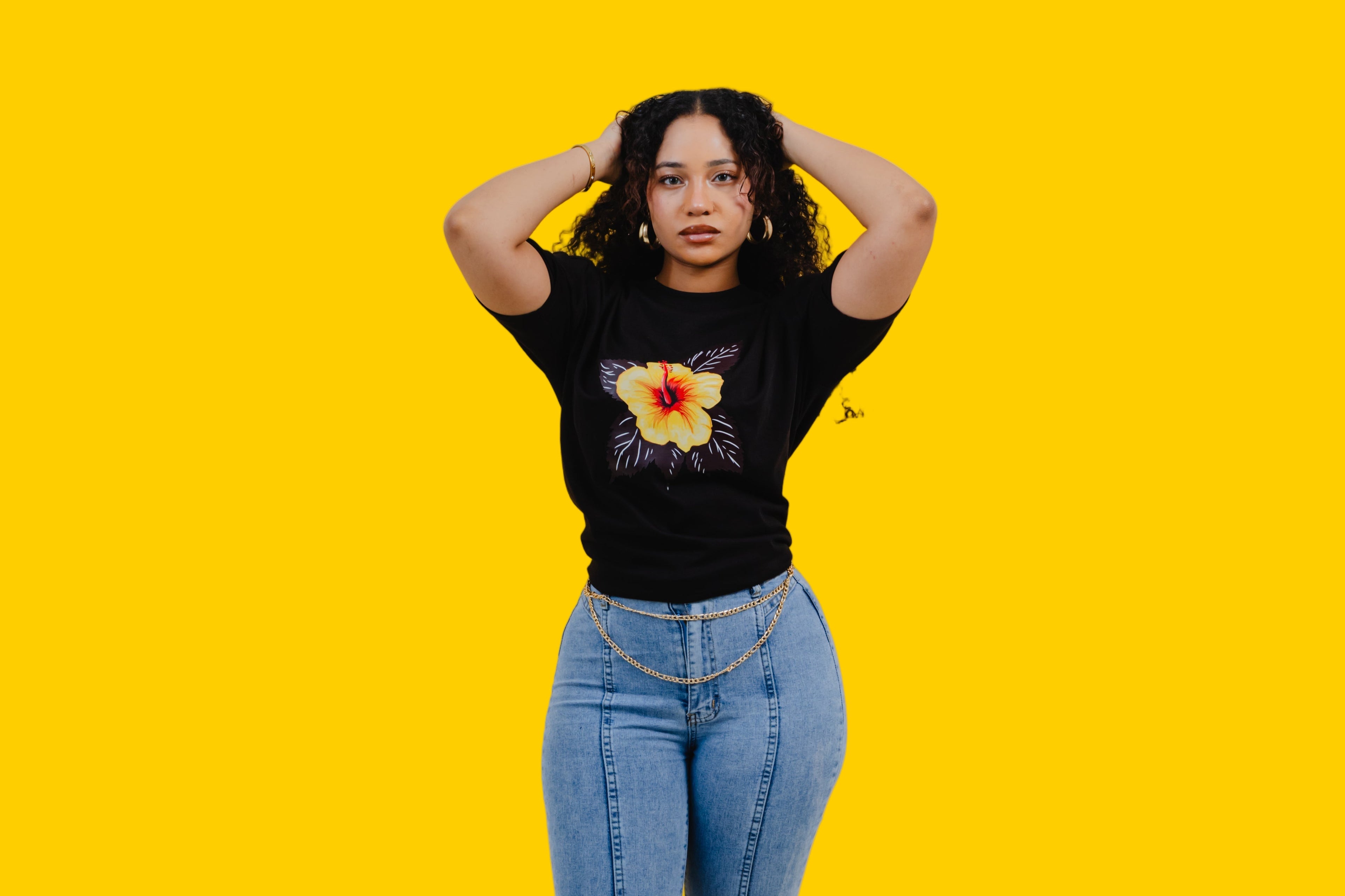 Hibiscus Heay Cotton Tee